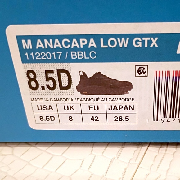 Rare New Men\'s Hoka M Anacapa Low GTX Waterproof Hiking Shoe 8.5D US main image 3